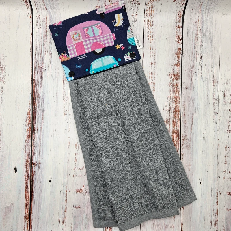 Essuie-mains - Serviette à mains - Cuisine/VR(Camping) - Serviette grise - Roulottes