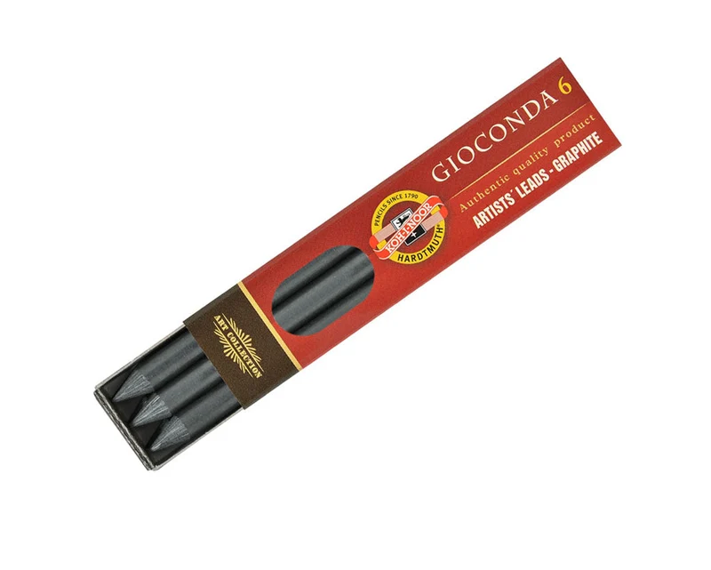 Koh-I-Noor Gioconda Refill "5.6mm Pencil LEAD", Set of 6 - 2B