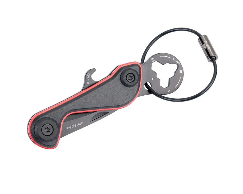 TROIKA Mini Tool "PARCEL CUT & CART" - Black/Red