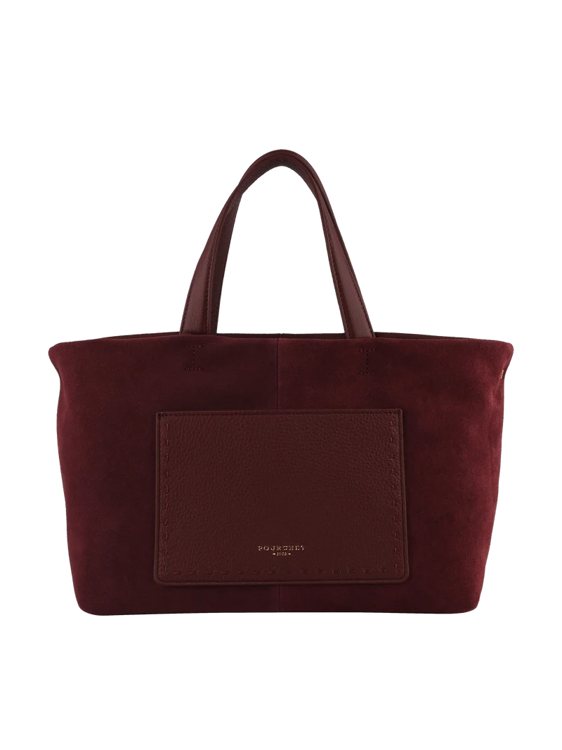 Cassis Daim - Cabas bordeaux
