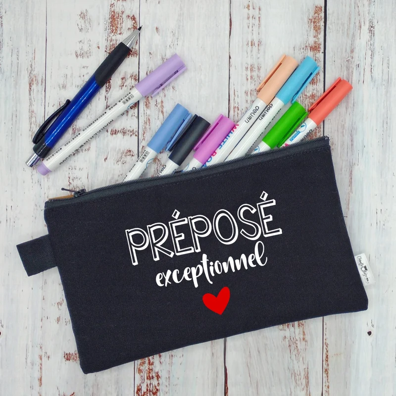 (CHOIX COULEURS & PROFESSION) Étui à crayons - Préposé (ou autre) exceptionnel - v7