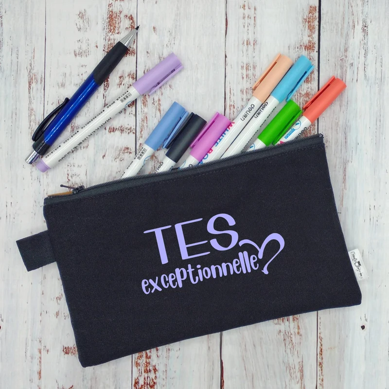 (CHOIX COULEURS & PROFESSION) Étui à crayons - TES (ou autre) exceptionnelle - v2