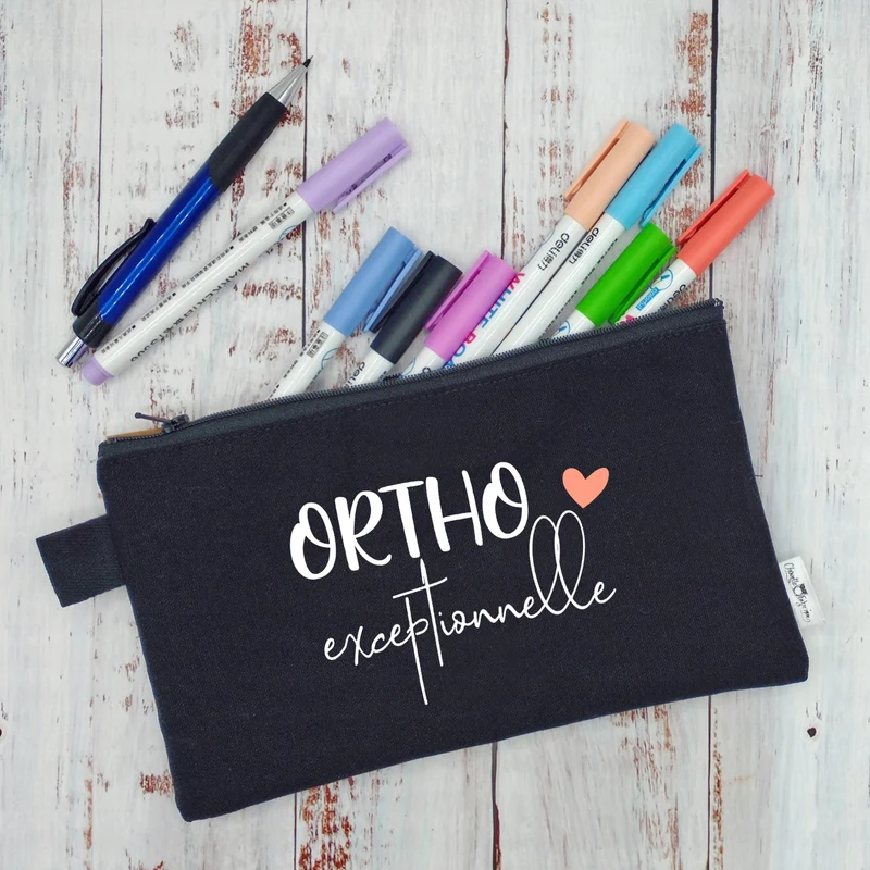 (CHOIX COULEURS & PROFESSION) Étui à crayons - Ortho (ou autre) exceptionnelle - v1