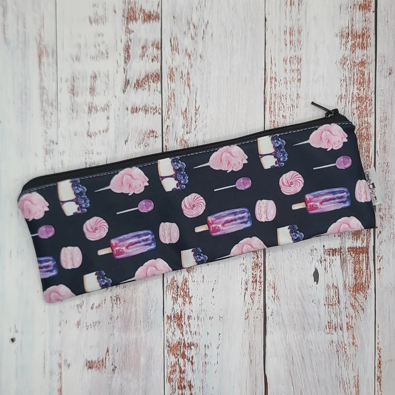 Pochette à ustensiles, brosse à dents, etc. - Sac réutilisable, lavable et imperméable - Crème glacée