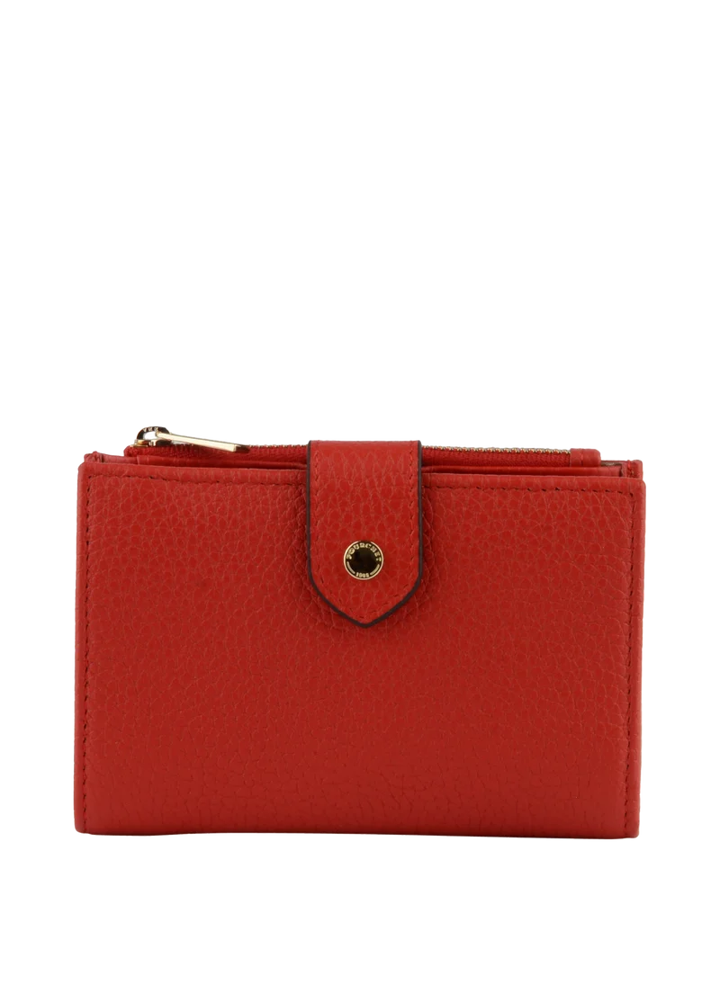 Club - Petit portefeuille rouge vif