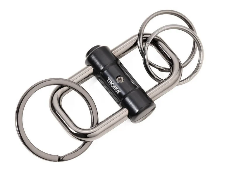 TROIKA Keychain "2-WAY-KEY" - Black