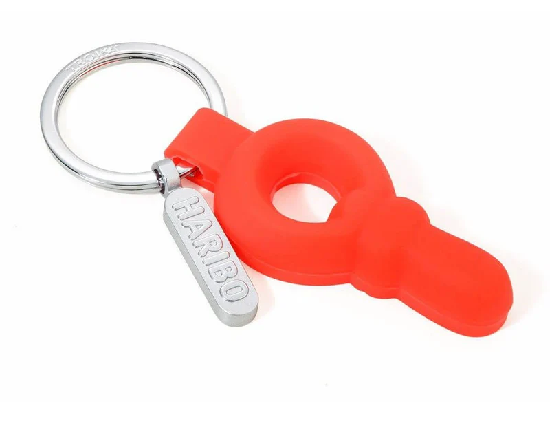 TROIKA Keychain "HARIBO SCHNULLER" - Red