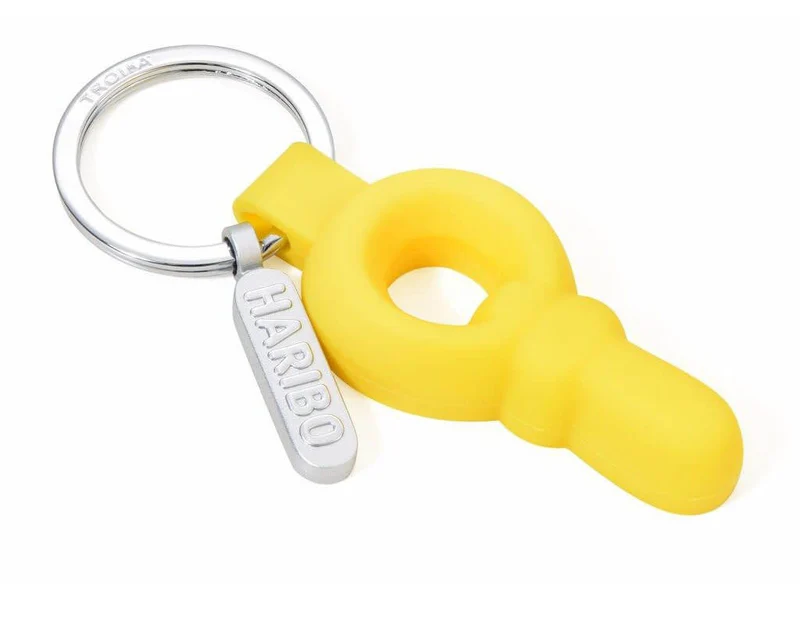 TROIKA Keychain "HARIBO SCHNULLER" - Yellow