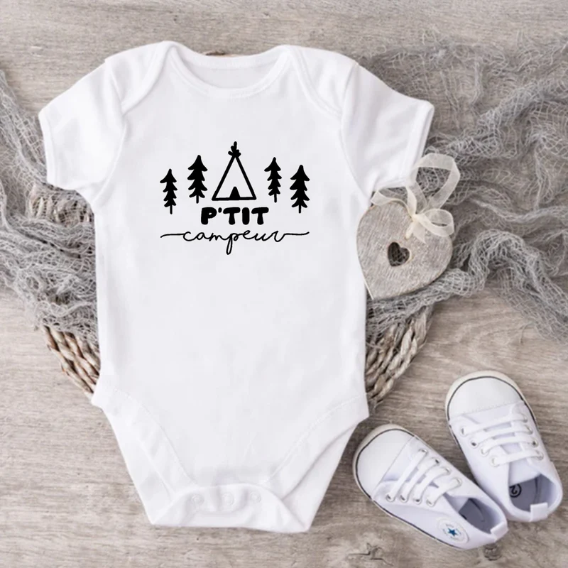 Cache-couche pour bébé - CAMPING - P'tit campeur - Sapins et tipi - V7
