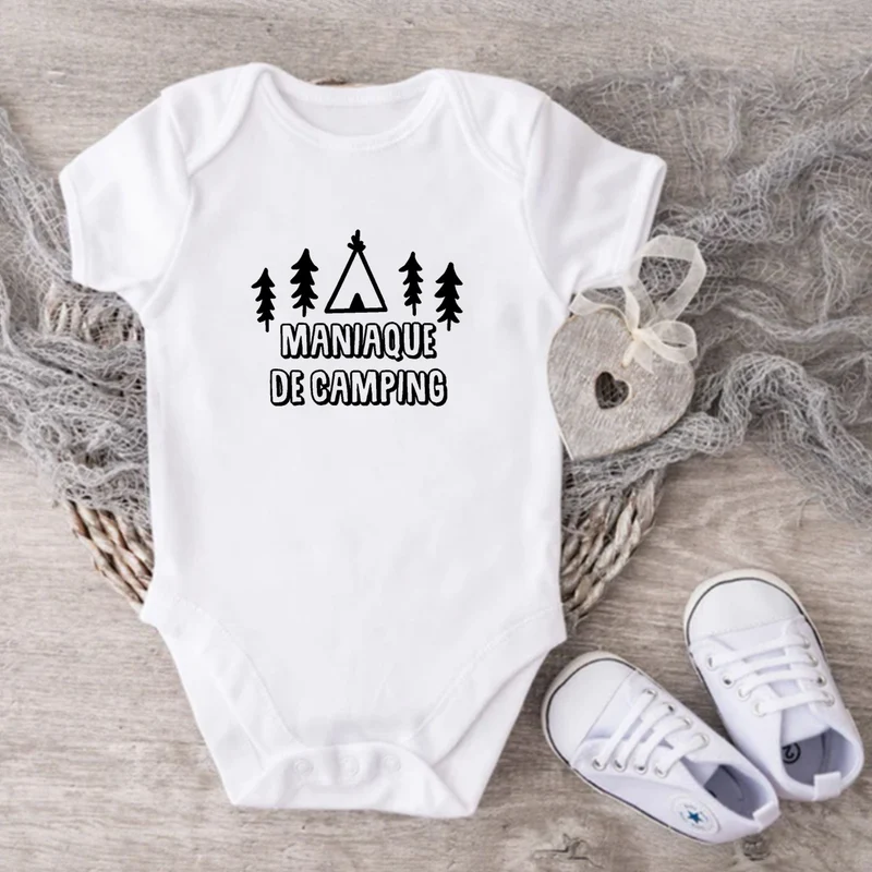 Cache-couche pour bébé - CAMPING - Maniaque de camping - Sapins et tipi - V5