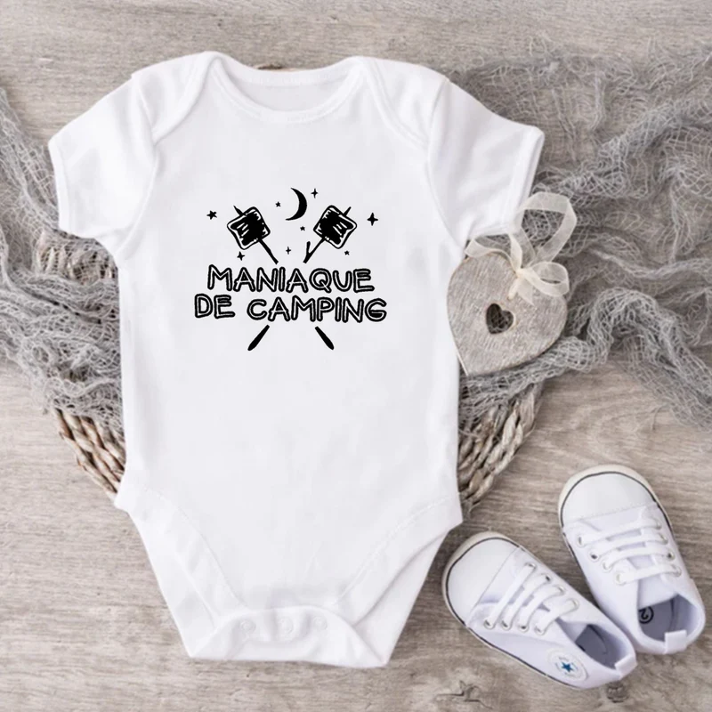 Cache-couche pour bébé - CAMPING - Maniaque de camping - Guimauves et lune - V4