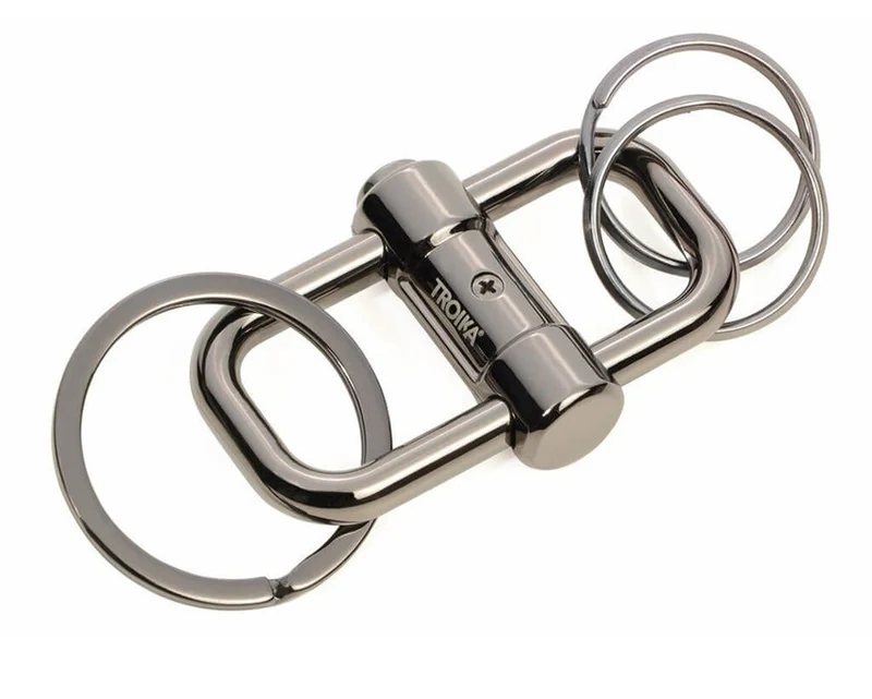 TROIKA Keychain "2-WAY-KEY" - Grey