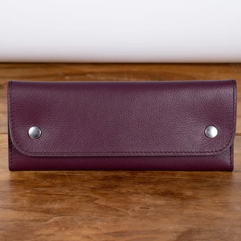 Pochette souple 2 montres bordeaux