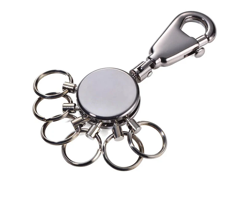 TROIKA Key Organizer "PATENT" - Black Chrome