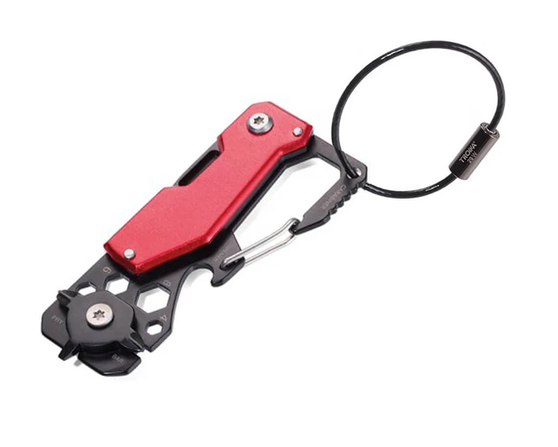 TROIKA Key Organizer and Mini Tool "TOOLINATOR" - Red