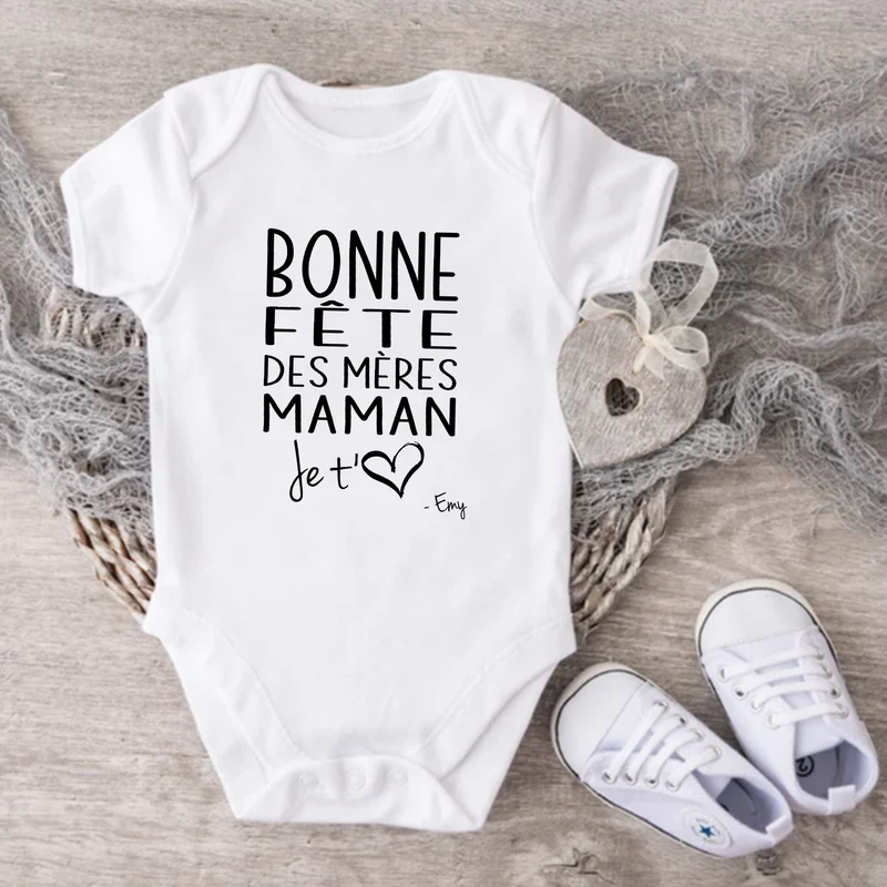 Cache-couche pour bébé - Annonce - Bonne fête DES MÈRES maman - Coeur - Signature