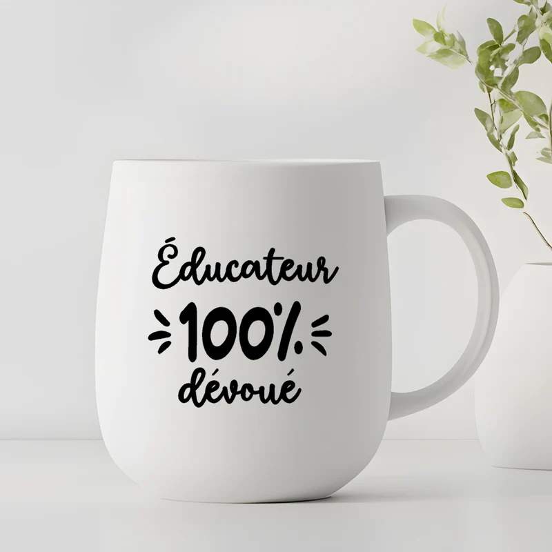 Décalque de vinyle - ÉDUCATEUR - Éducateur 100% dévoué (MASCULIN) V1