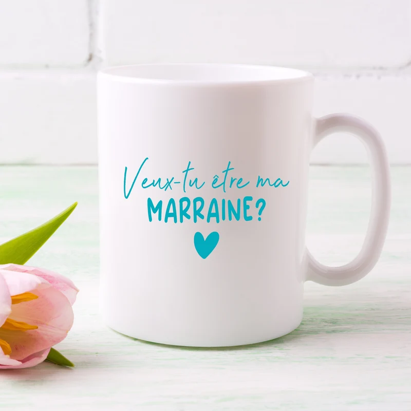 Décalque de vinyle - MARRAINE - Veux-tu être ma marraine ? V7