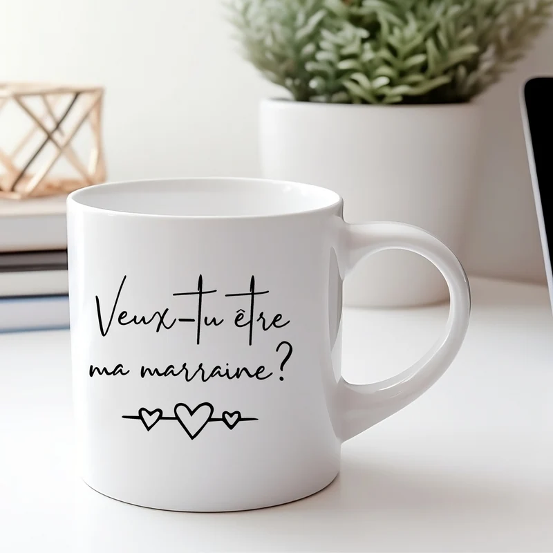 Décalque de vinyle - MARRAINE - Veux-tu être ma marraine ? V5