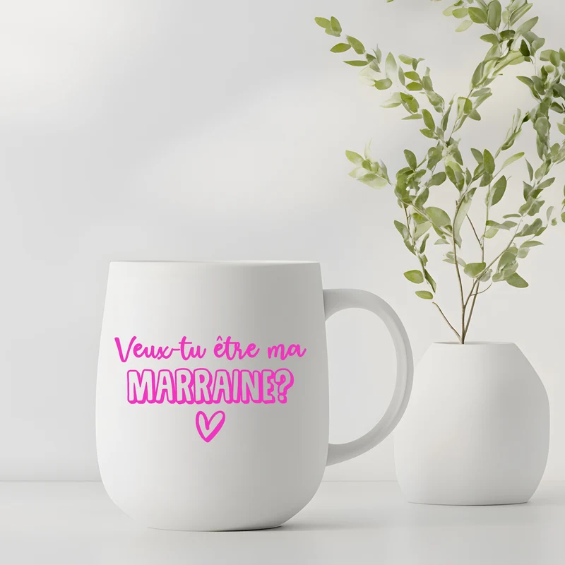 Décalque de vinyle - MARRAINE - Veux-tu être ma marraine ? V3