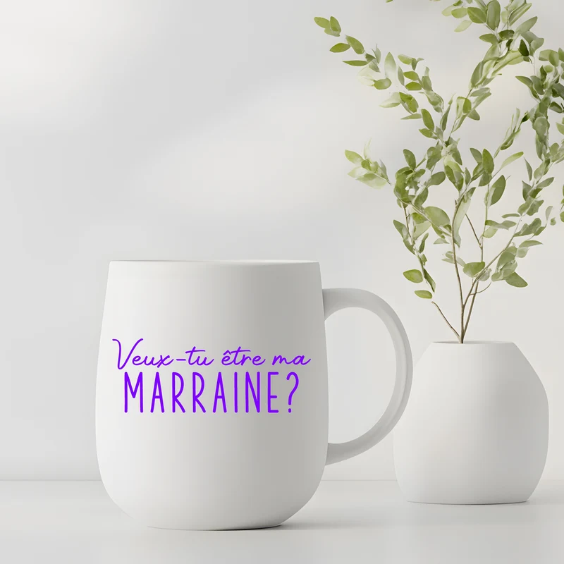Décalque de vinyle - MARRAINE - Veux-tu être ma marraine ? V2