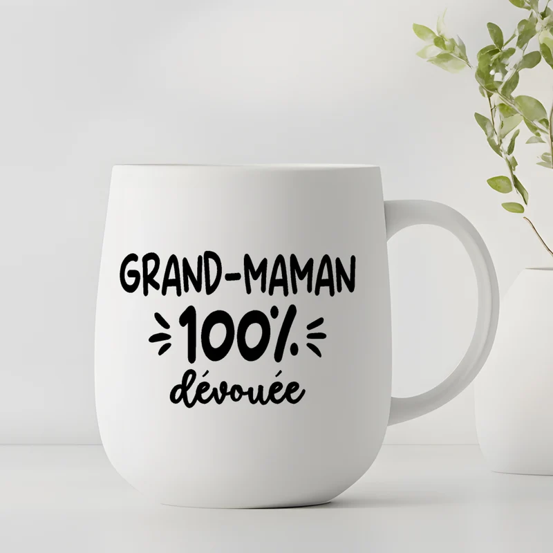 Décalque de vinyle - GRAND-MAMAN - Grand-maman 100% dévouée V2