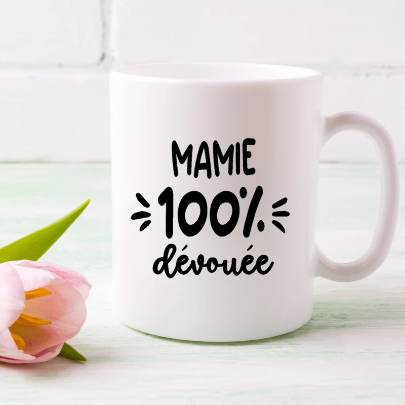 Décalque de vinyle - MAMIE - Mamie 100% dévouée V2