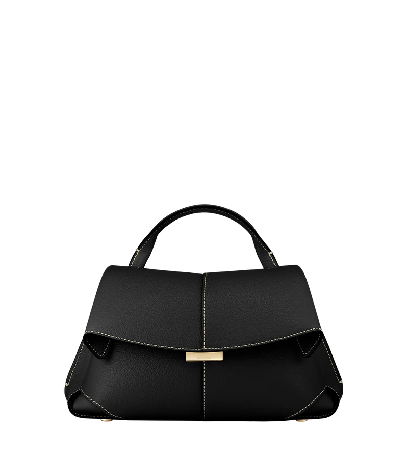Mokki Mini - Noir Coutures Ecrues Grainé