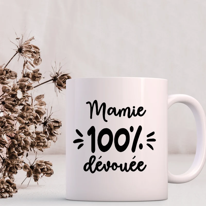 Décalque de vinyle - MAMIE - Mamie 100% dévouée V1
