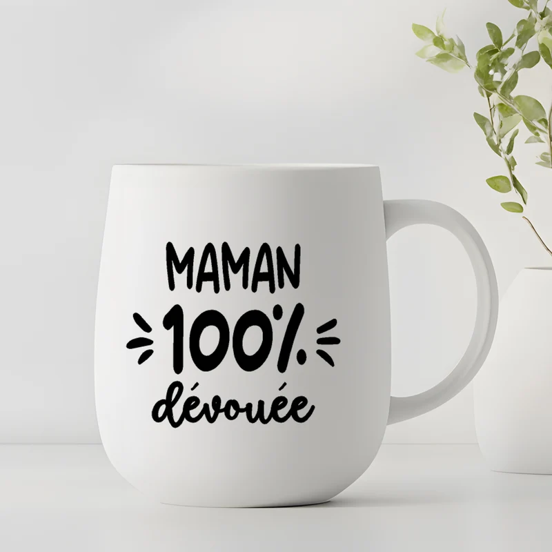 Décalque de vinyle - MAMAN - Maman 100% dévouée V2