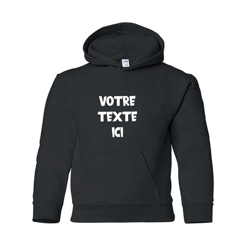 Chandail à capuchon (Coton ouaté) - ENFANT - Impression personnalisée