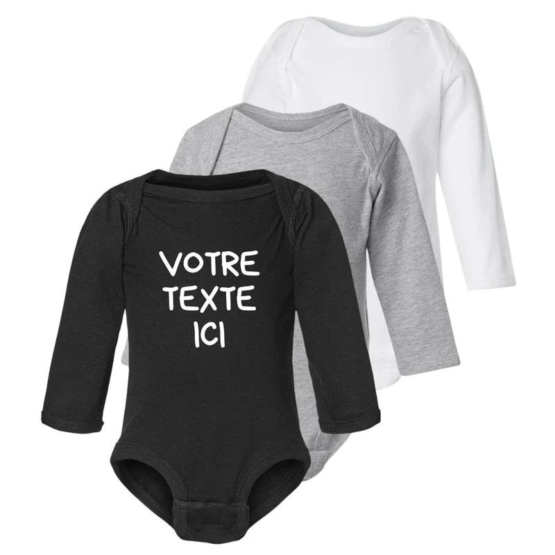Cache-couche pour bébé MANCHES LONGUES - À personnaliser
