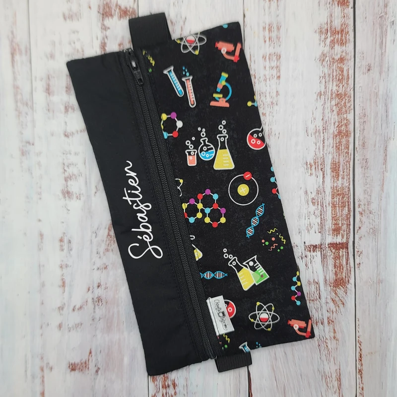 Étuis à crayons à élastique marque-page - Signet - Pour agenda, livres, etc. - École / Sciences / Chimie / Éprouvettes