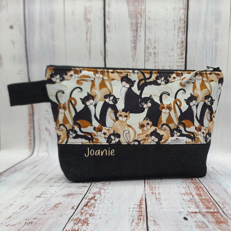 Trousse de voyage - Sac à cosmétiques/maquillage - Étui à crayons - Chats Bruns & Noirs