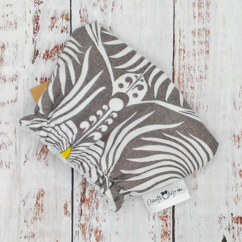 Protège fromage / Couvre fromage Réutilisable - Remplace pellicule de plastique – Motifs gris et jaune