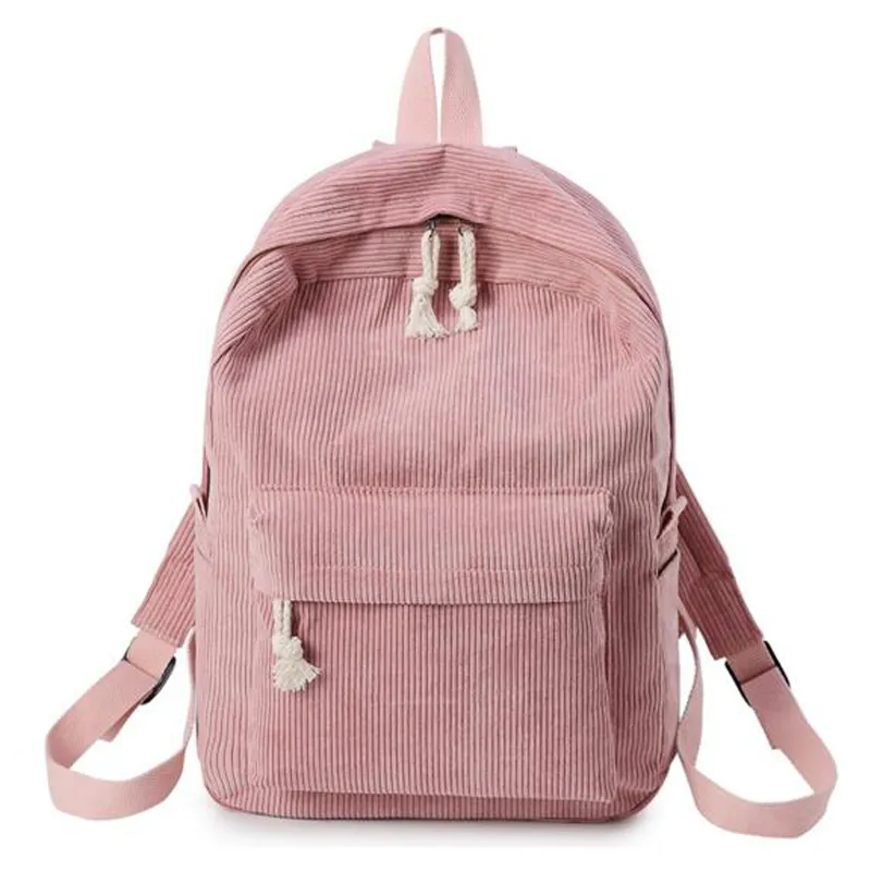 Sac à Dos Collège Fille - Velours Rose