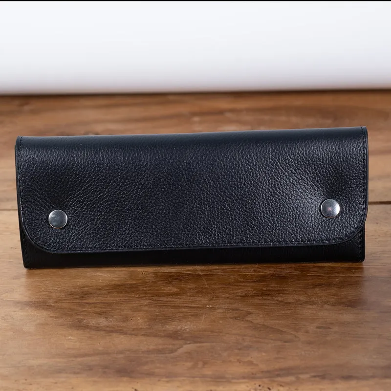 Pochette souple 2 montres noire
