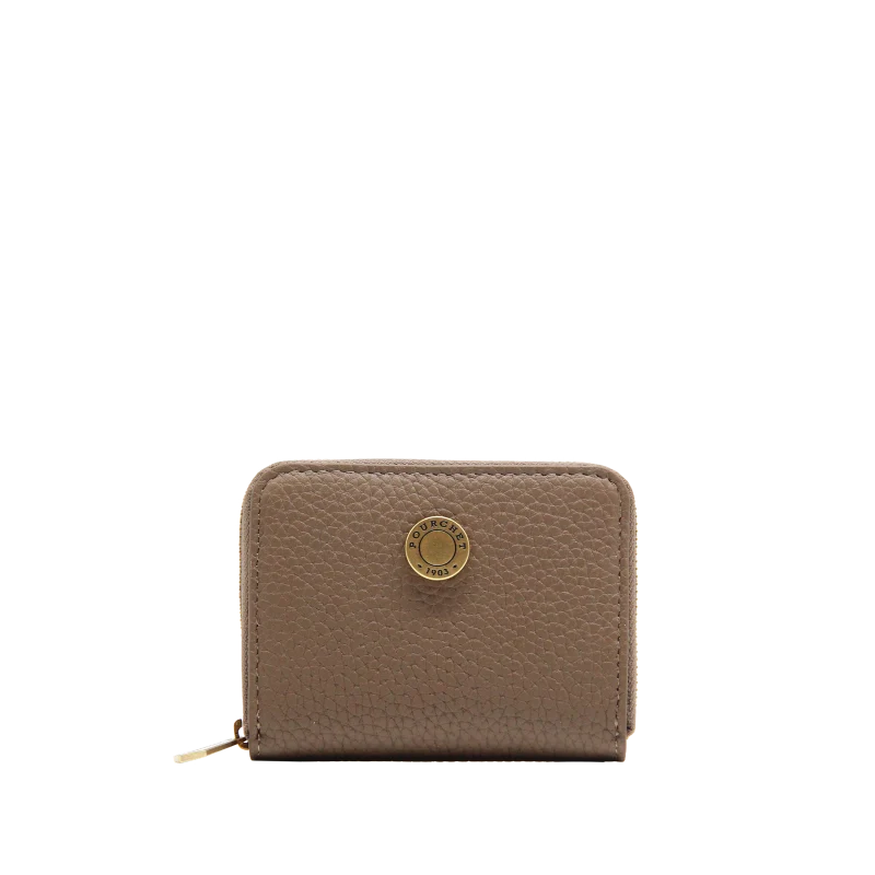 Granite - Porte monnaie taupe PM