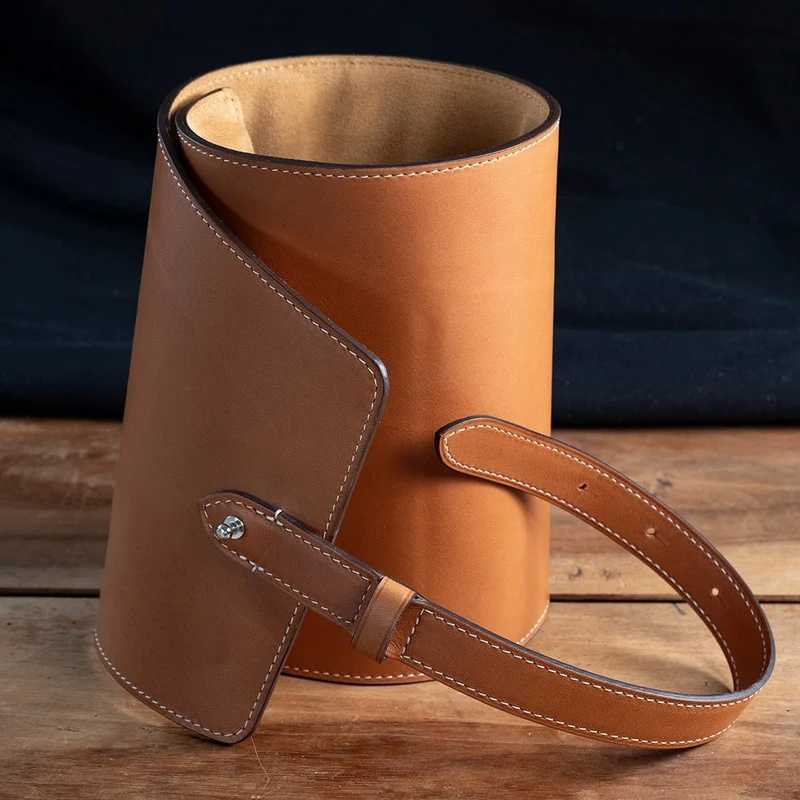 Marmotte 6 montres veau sellier naturel