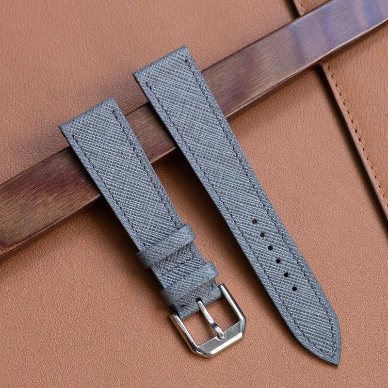 Bracelet de montre Saffiano gris