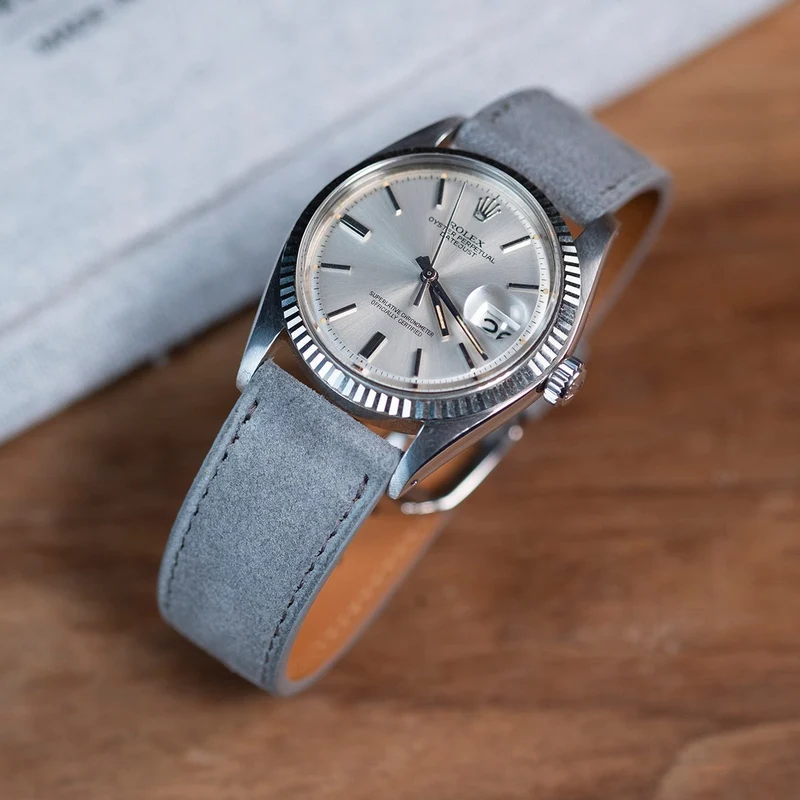 Bracelet suède gris perle