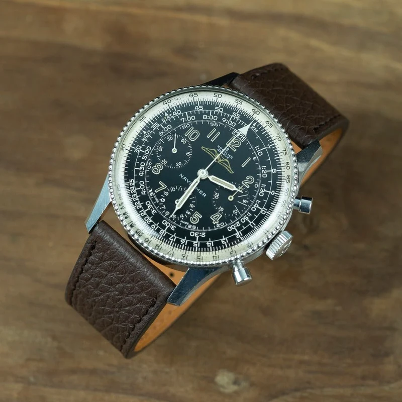 Bracelet de montre taurillon chocolat