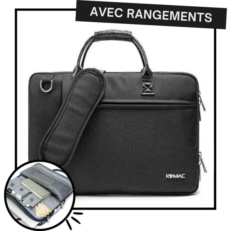 Sacoche Ordinateur Femme Luxe - Full Black