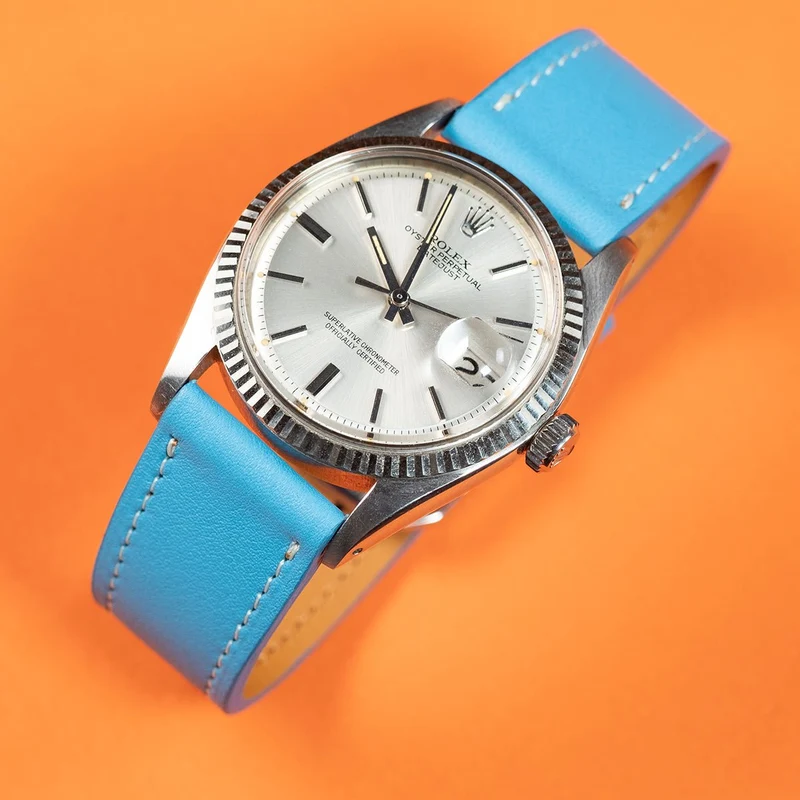 Bracelet de montre bleu azur