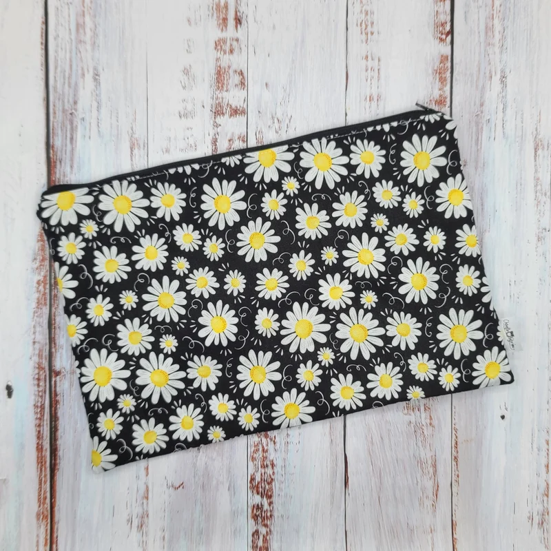 Sac réutilisable format LIVRE (8 x 12 pouces) - Marguerites