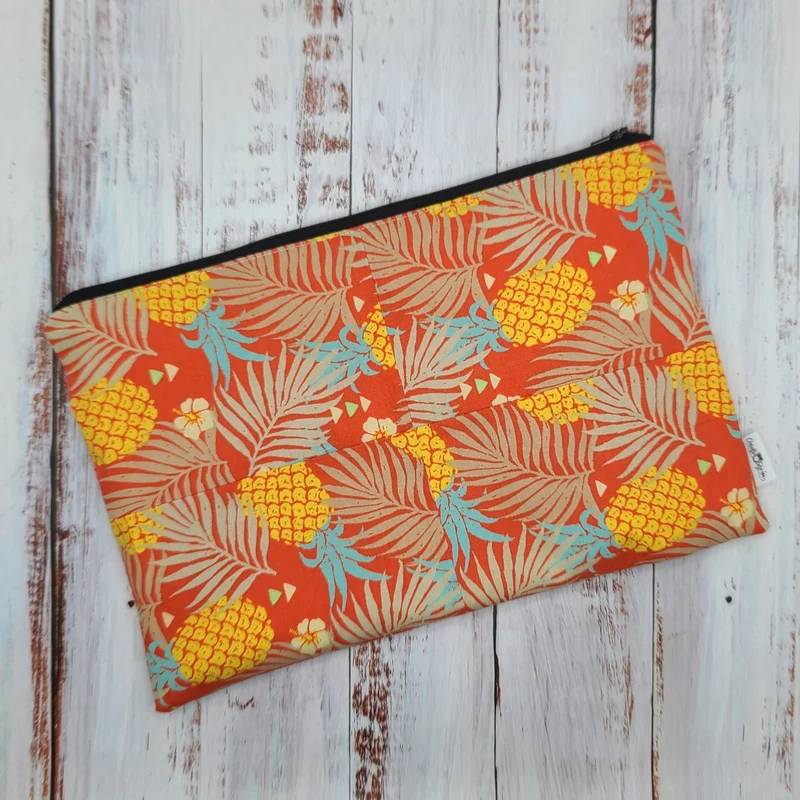 Sac réutilisable format LIVRE (8 x 12 pouces) - Ananas