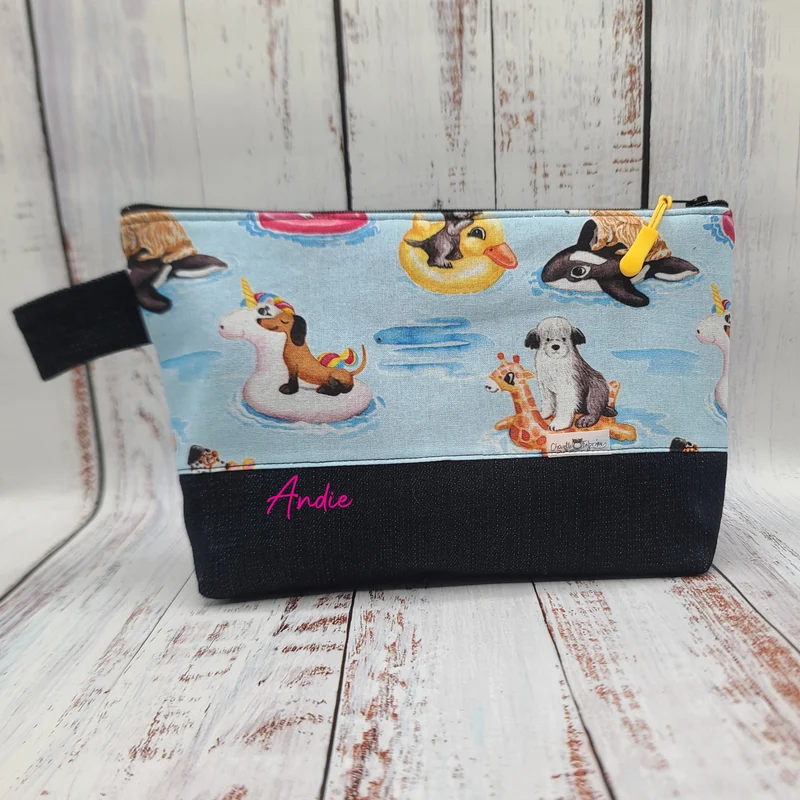 Trousse de voyage - Sac à cosmétiques/maquillage - Étui à crayons - Animaux - Chiens piscine