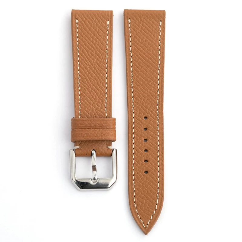 Bracelet de montre veau grainé whisky