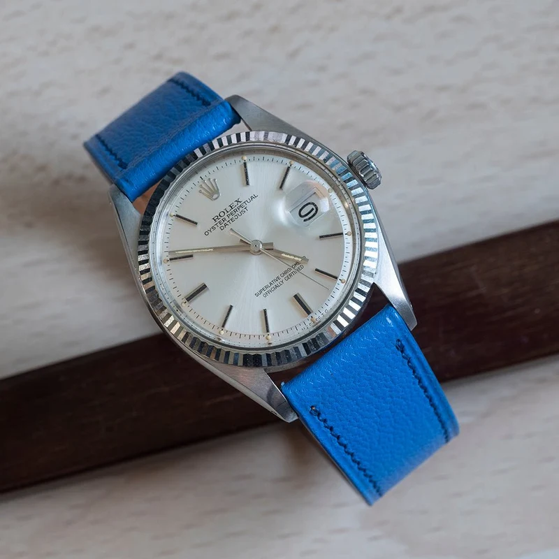 Bracelet chèvre bleu gitane