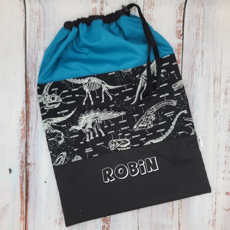 Sac de sport ou à souliers - Personnalisé - Animaux - Fossiles de dinosaures
